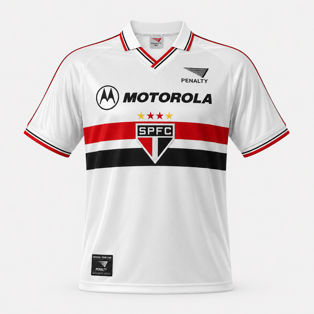 Camisa São Paulo FC I 1999/2000 Retrô Torcedor Masculina
