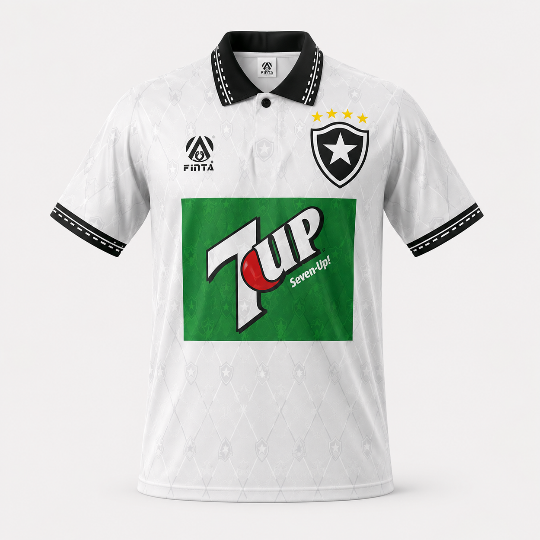 Camisa Retrô Botafogo 1995 Away Branca com Patrocínio
