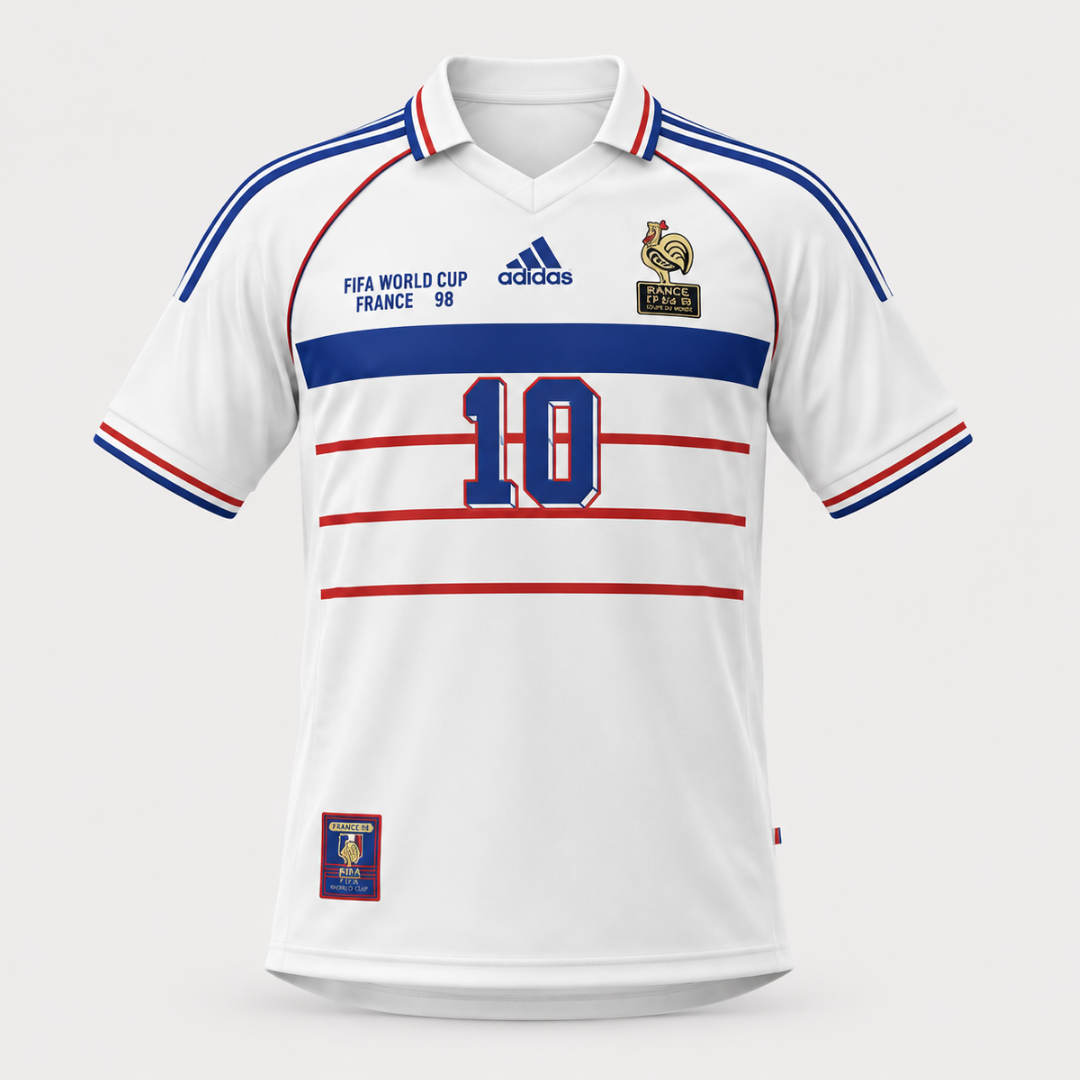 Camisa Retrô França Copa do Mundo 1998 Torcedor Masculina