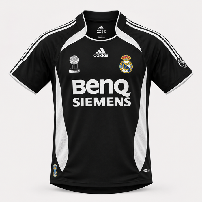 Camisa Retrô Real Madrid II 2006/2007 Adidas Torcedor Masculina Preta