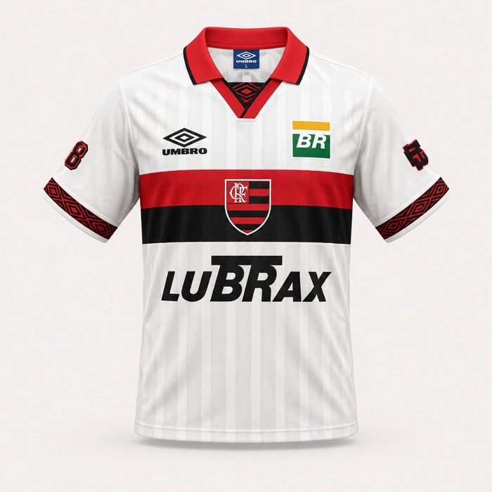 Camisa Flamengo Umbro 1995/1996 Branca Retrô Torcedor Masculina