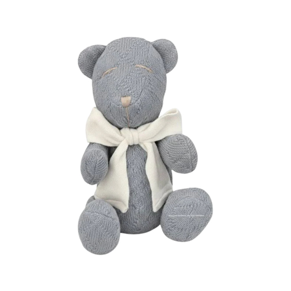 Urso Tricô Personalizado Cinza