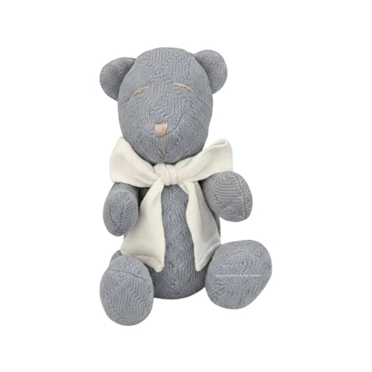 Urso Tricô Personalizado Cinza